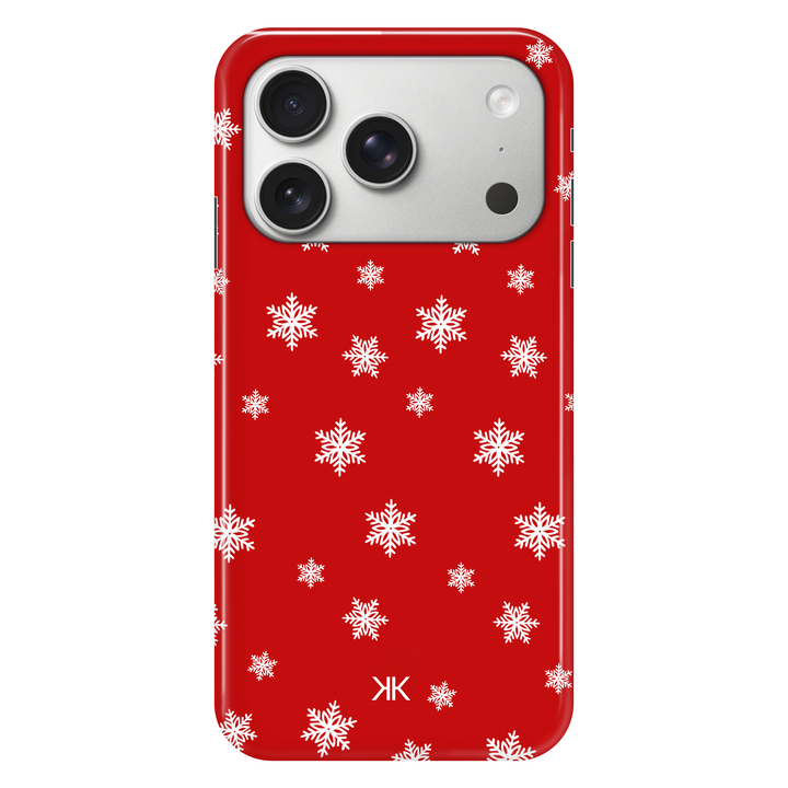 Red Snowflake Christmas phone case for iPhone 17 Pro