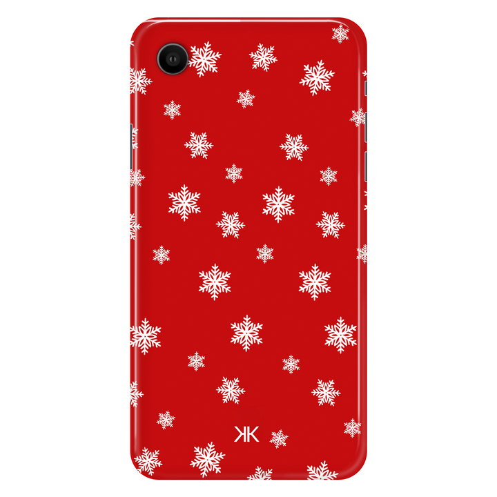 Red Snowflake Christmas phone case for iPhone XR