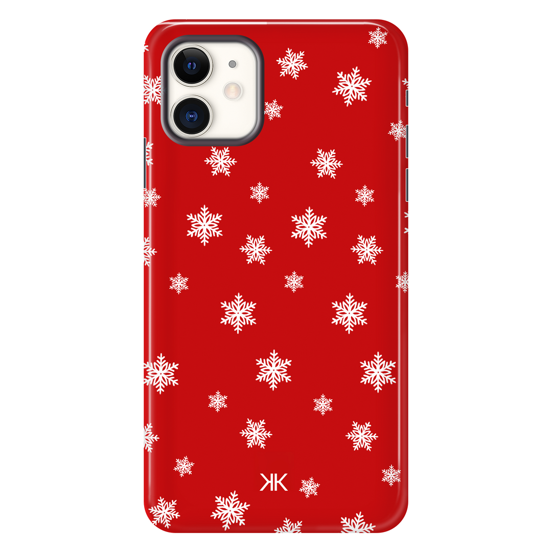 Red Snowflake Christmas Phone Case - Tough Case - iphone-11
