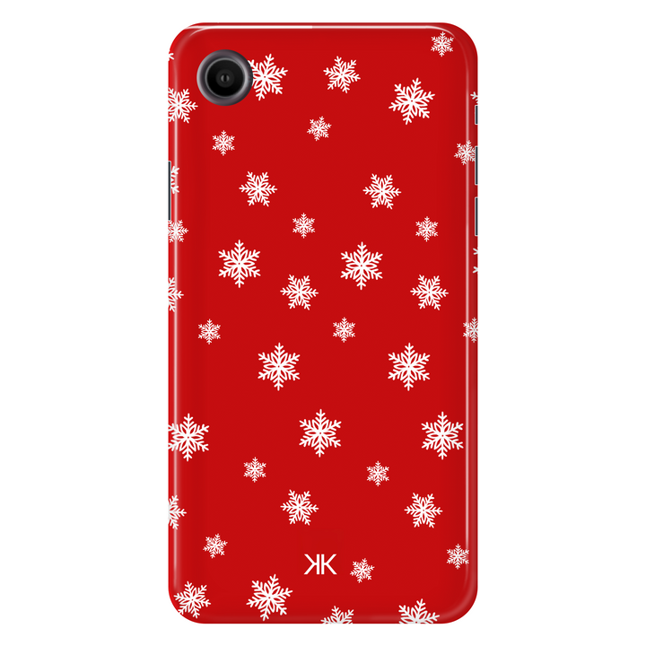 Red Snowflake Christmas Phone Case - Tough Case - iphone-xr
