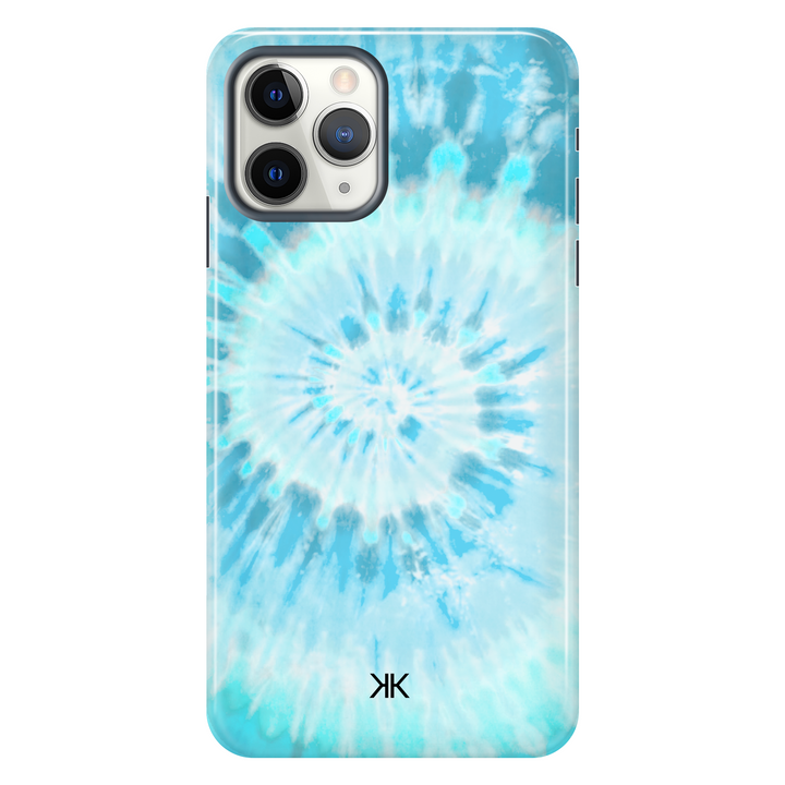 Blue Spiral Tie Dye Phone Case - Tough Case - iphone-11-pro