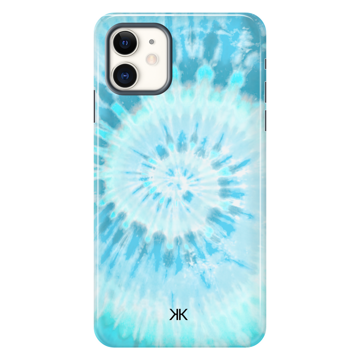 Blue Spiral Tie Dye Phone Case - Tough Case - iphone-11