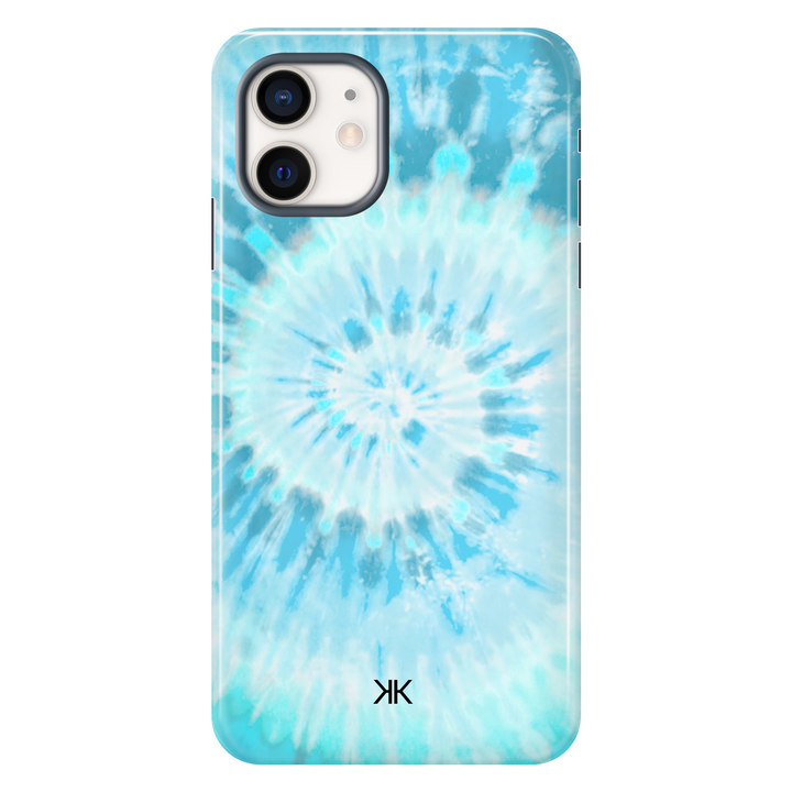 Blue Spiral Tie Dye Phone Case - Tough Case - iphone-12