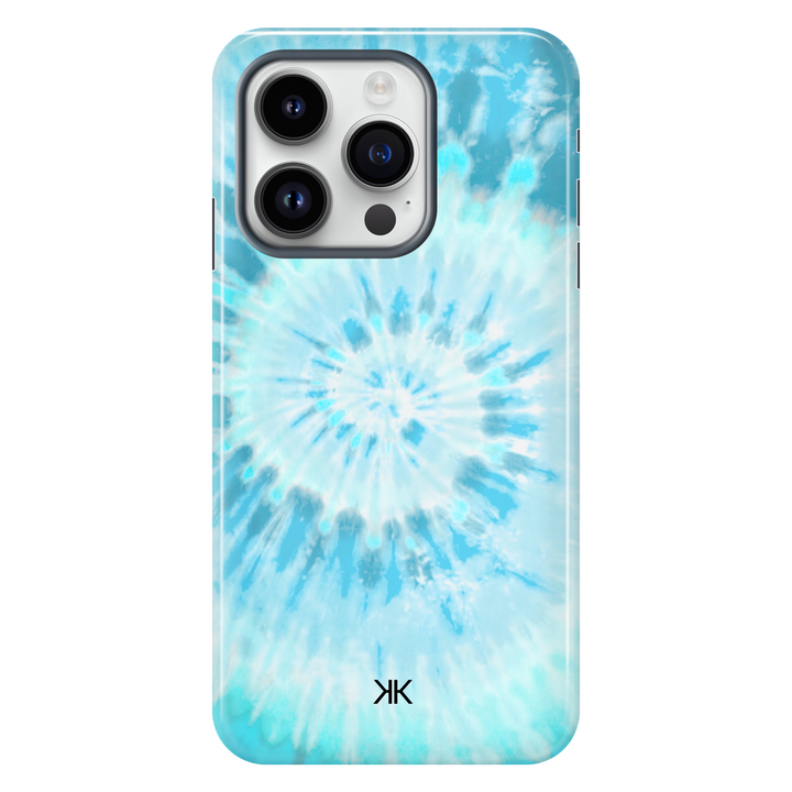 Blue Spiral Tie Dye Phone Case - Tough Case - iphone-14-pro