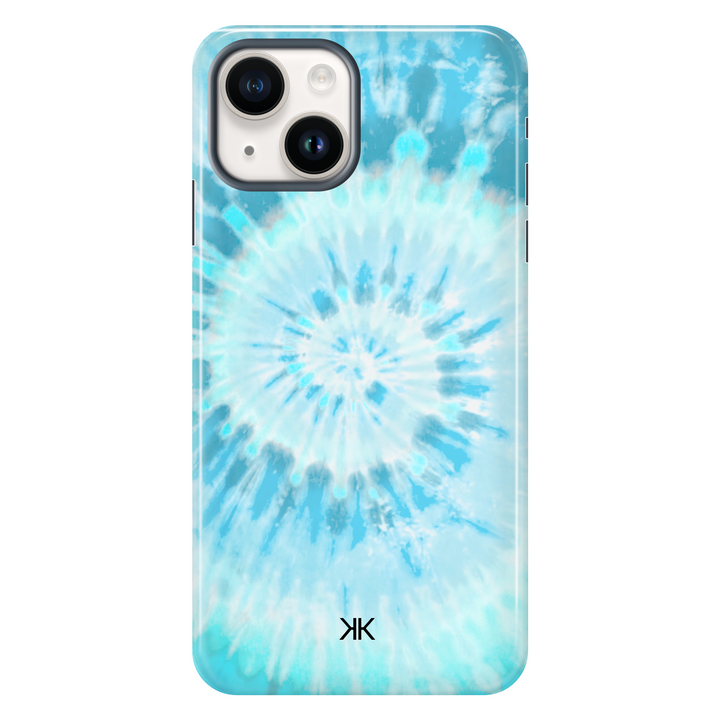 Blue Spiral Tie Dye Phone Case - Tough Case - iphone-14