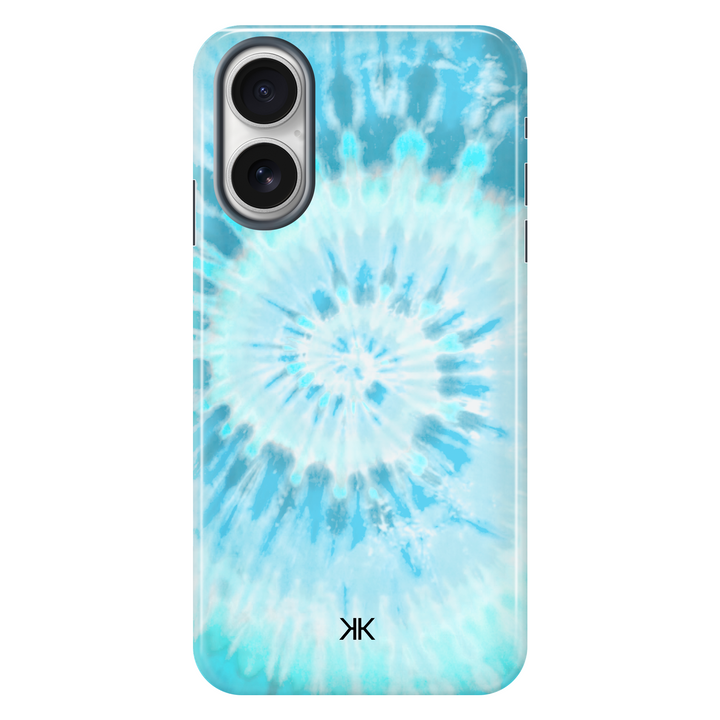 Blue Spiral Tie Dye Phone Case - Tough Case - iphone-16
