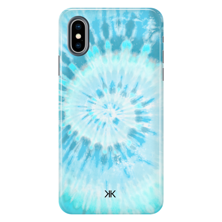 Blue Spiral Tie Dye Phone Case - Tough Case - iphone-x