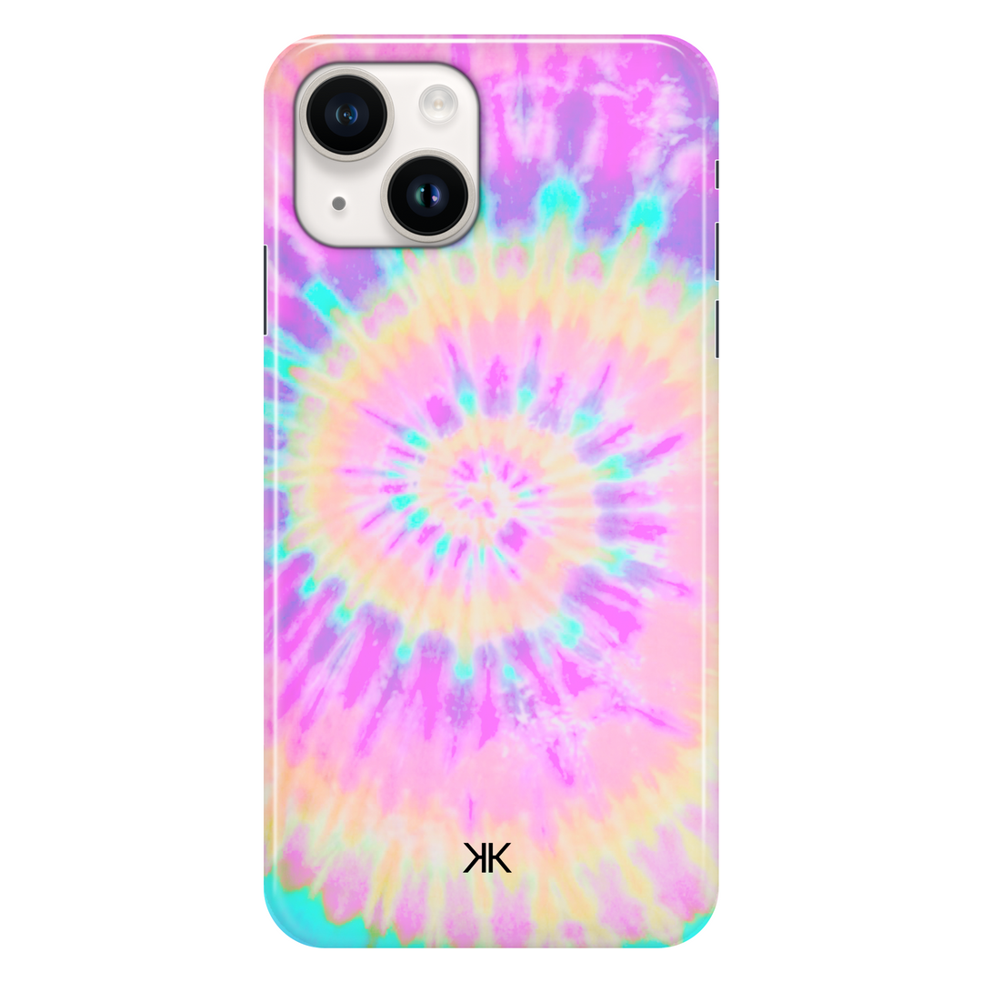 Rainbow Spiral Tie Dye phone case for iPhone 14