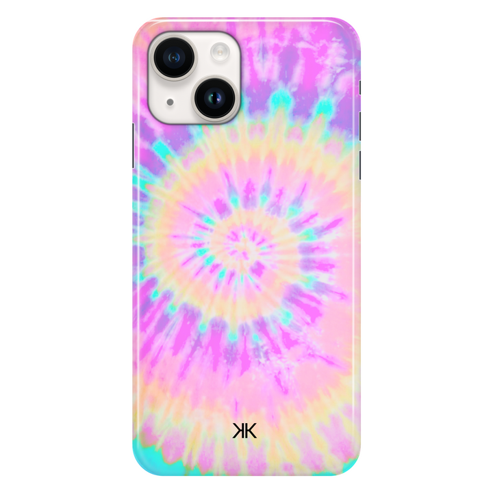 Rainbow Spiral Tie Dye phone case for iPhone 14