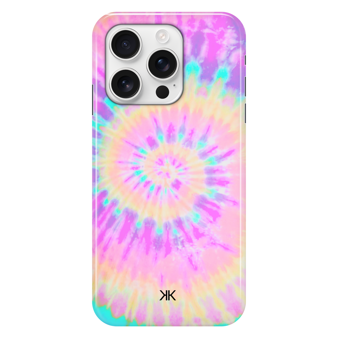 Rainbow Spiral Tie Dye phone case for iPhone 16 Pro