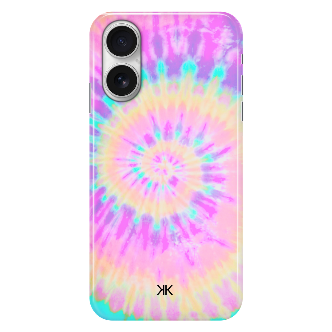 Rainbow Spiral Tie Dye phone case for iPhone 16