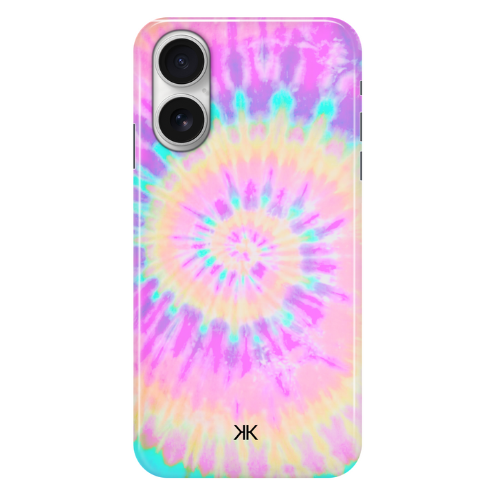 Rainbow Spiral Tie Dye phone case for iPhone 16