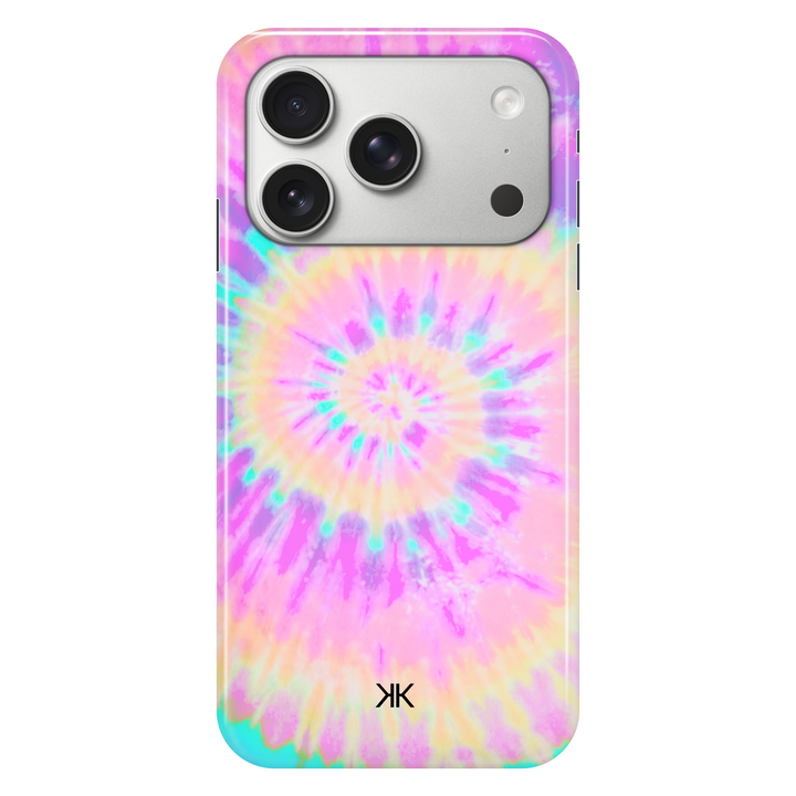 Rainbow Spiral Tie Dye phone case for iPhone 17 Pro