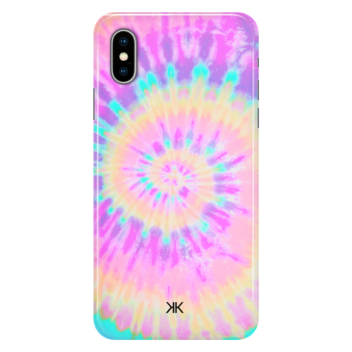 Rainbow Spiral Tie Dye phone case for iPhone X