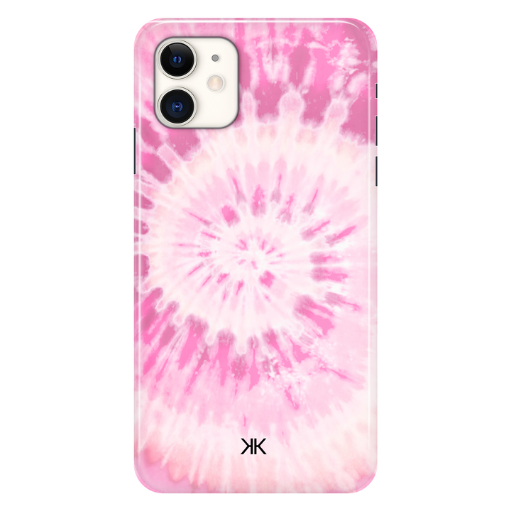 Pink Spiral Tie Dye phone case for iPhone 11