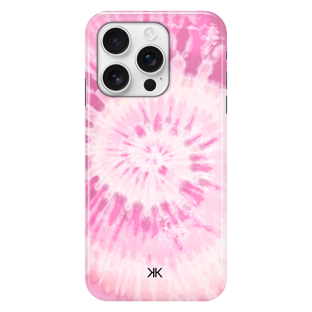 Pink Spiral Tie Dye phone case for iPhone 16 Pro