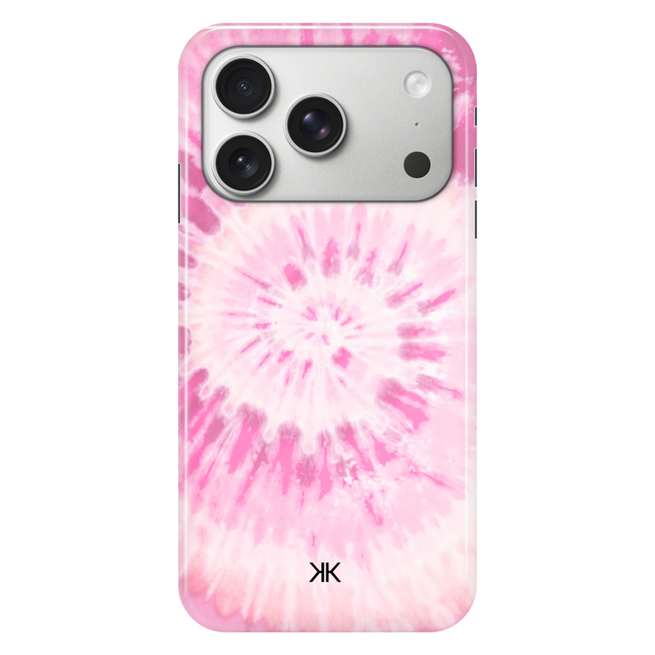Pink Spiral Tie Dye phone case for iPhone 17 Pro