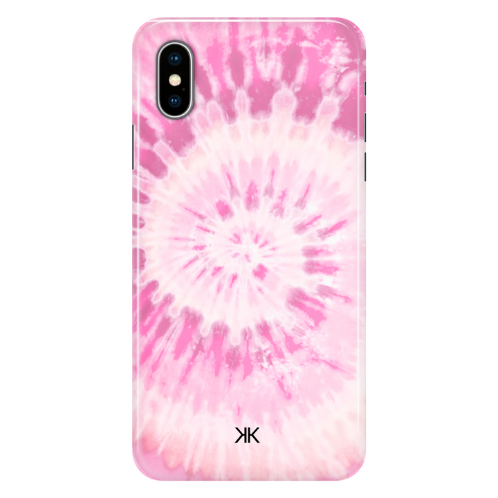 Pink Spiral Tie Dye phone case for iPhone X