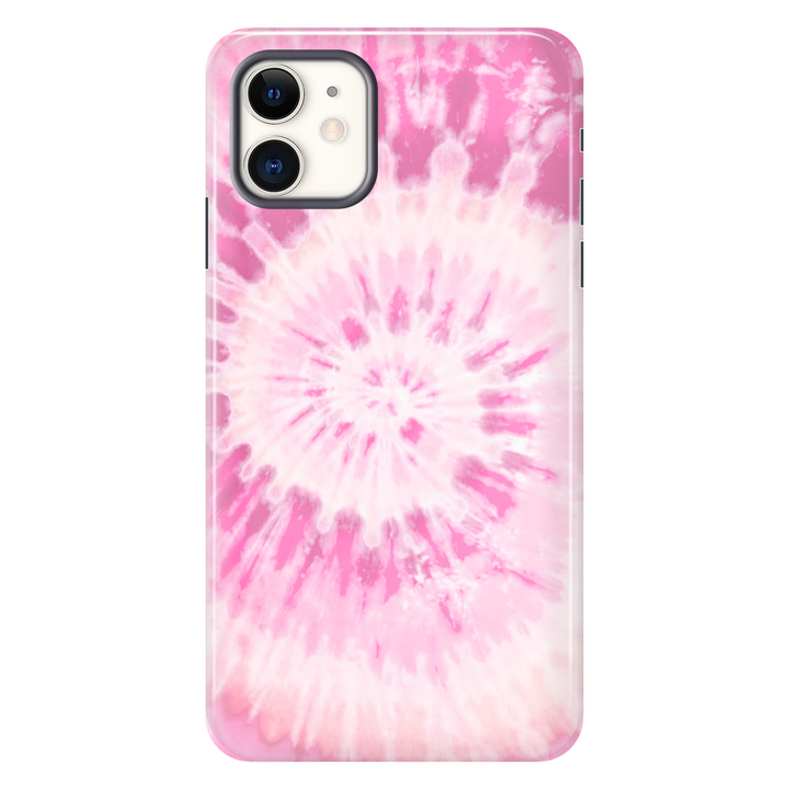 Pink Spiral Tie Dye tough phone case for iPhone 11