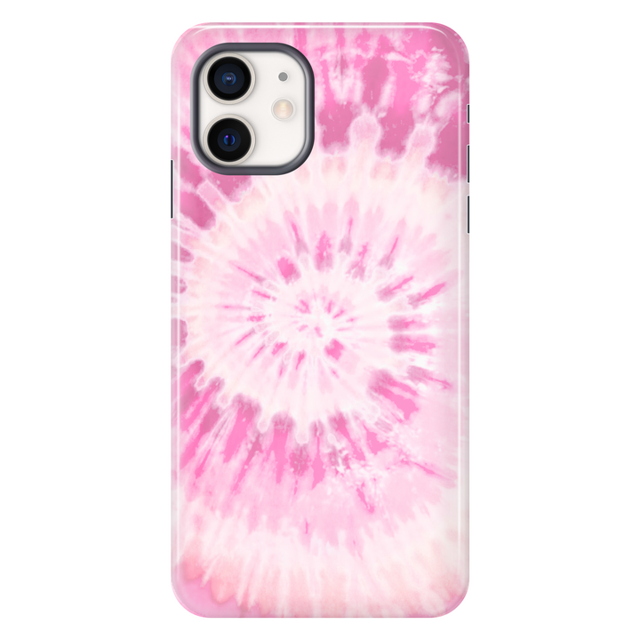 Pink Spiral Tie Dye tough phone case for iPhone 12