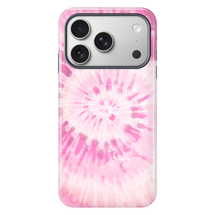 Pink Spiral Tie Dye tough phone case for iPhone 17 Pro