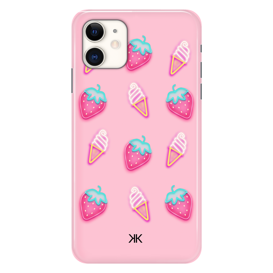 Pink Strawberry Ice Cream phone case for iPhone 11