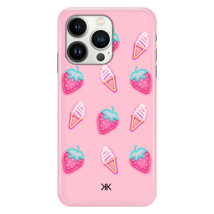 Pink Strawberry Ice Cream phone case for iPhone 13 Pro