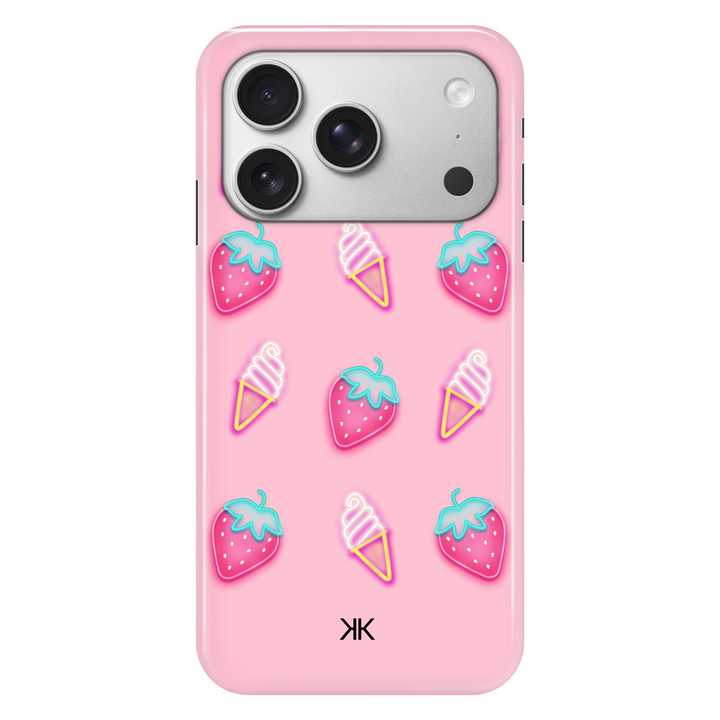 Pink Strawberry Ice Cream phone case for iPhone 17 Pro