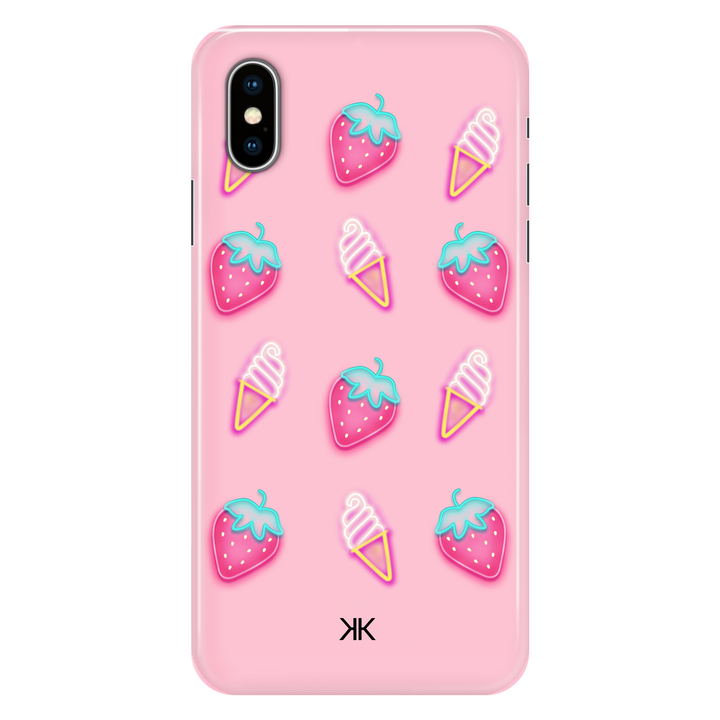 Pink Strawberry Ice Cream phone case for iPhone X