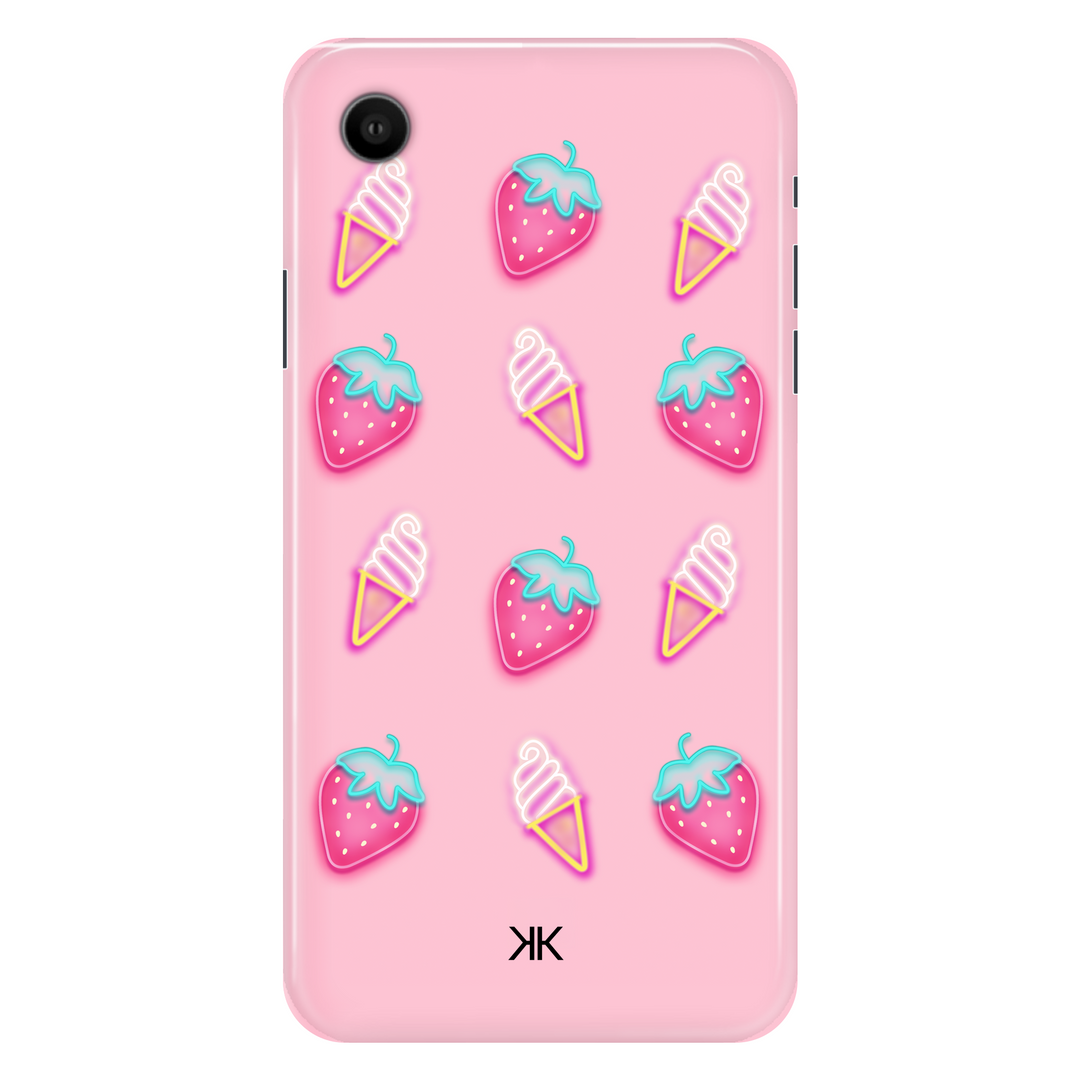 Pink Strawberry Ice Cream phone case for iPhone XR