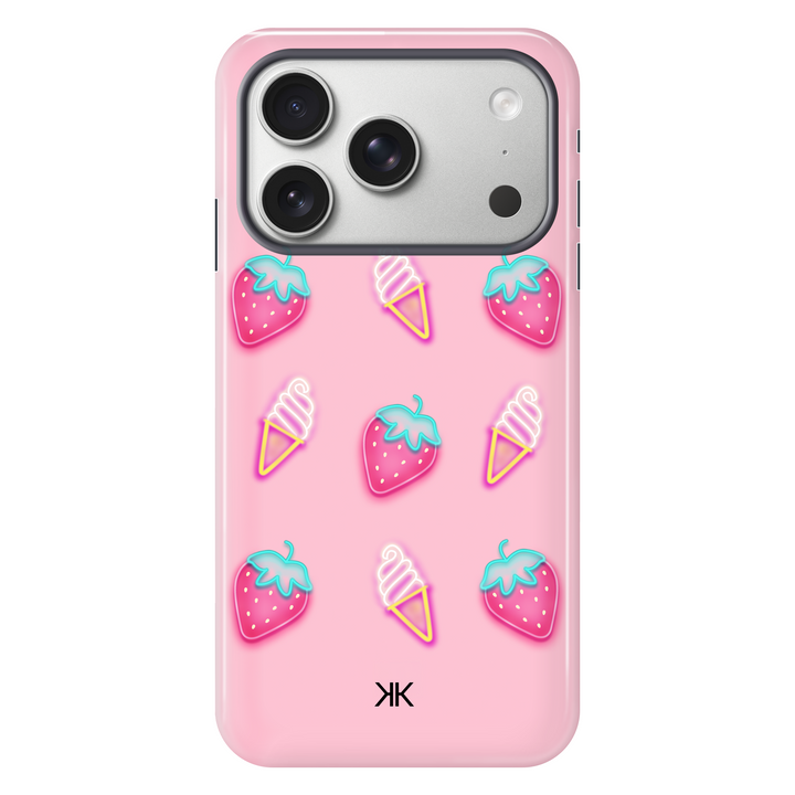 Pink Strawberry Ice Cream Phone Case - Tough Case - iphone-17-pro