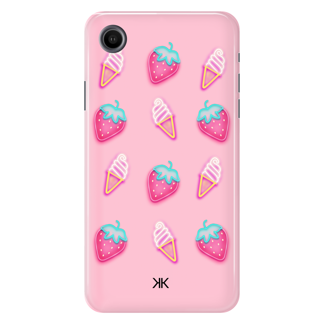 Pink Strawberry Ice Cream Phone Case - Tough Case - iphone-xr