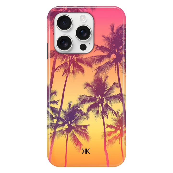 Sunset Palm Trees phone case for iPhone 16 Pro