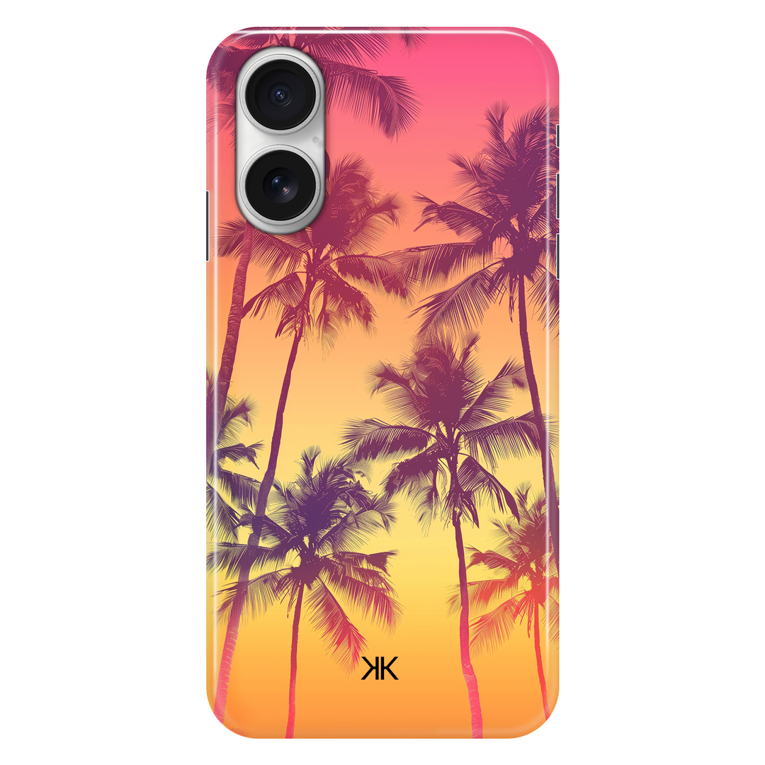 Sunset Palm Trees phone case for iPhone 16