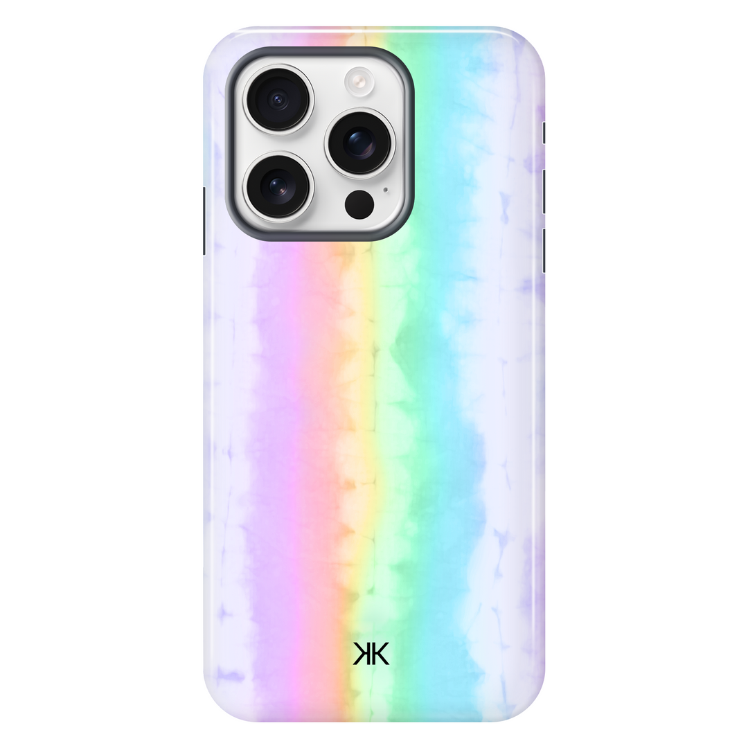 Rainbow Tie Dye tough phone case for iPhone 16 Pro