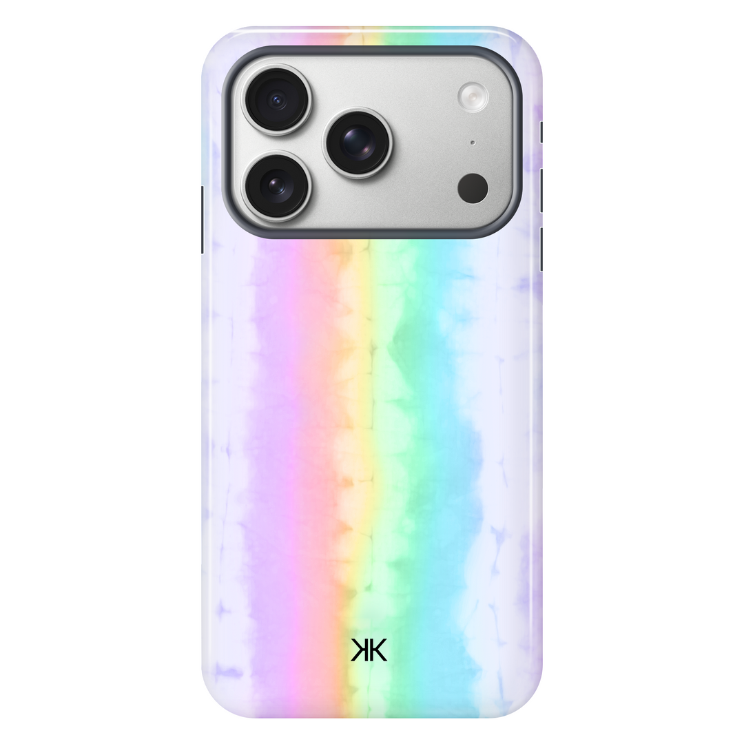 Rainbow Tie Dye tough phone case for iPhone 17 Pro
