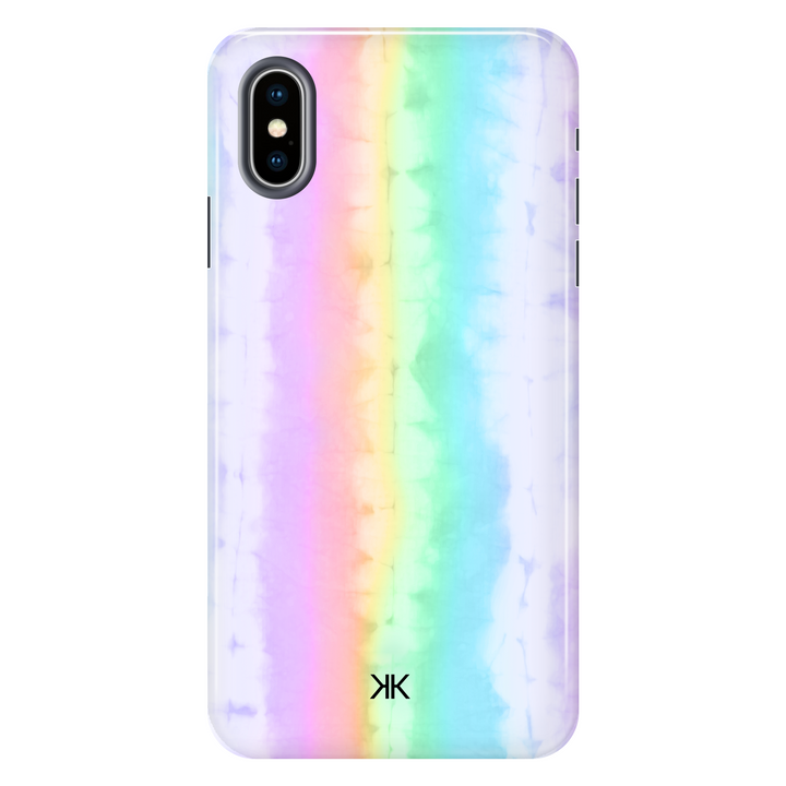 Rainbow Tie Dye tough phone case for iPhone X