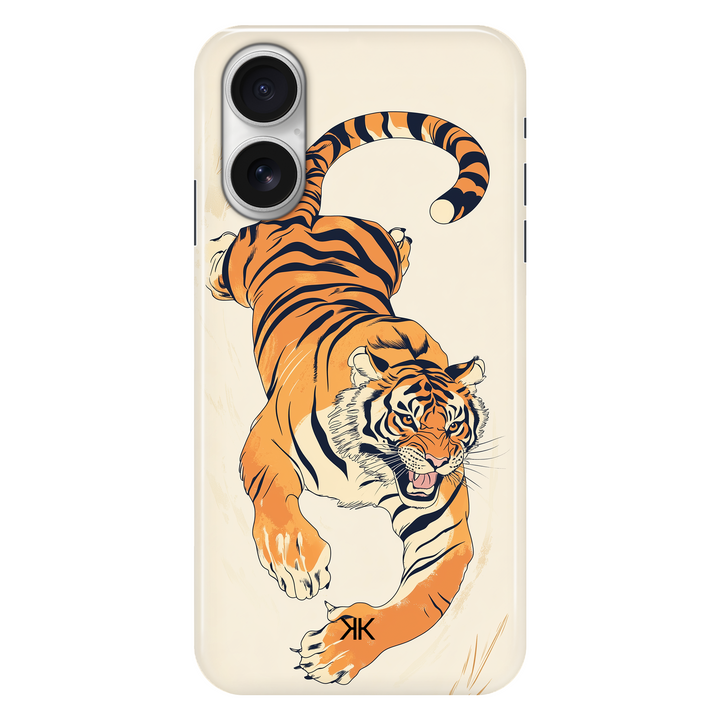 Tiger Pounce phone case for iPhone 16