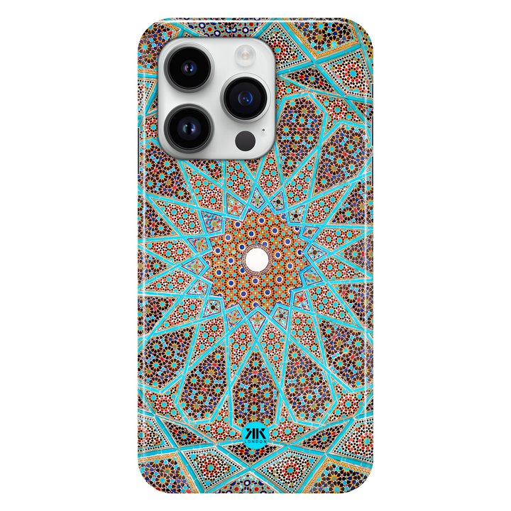 Blue Tile Pattern phone case for iPhone 14 Pro