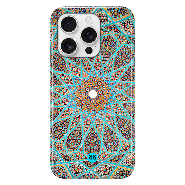 Blue Tile Pattern phone case for iPhone 16 Pro