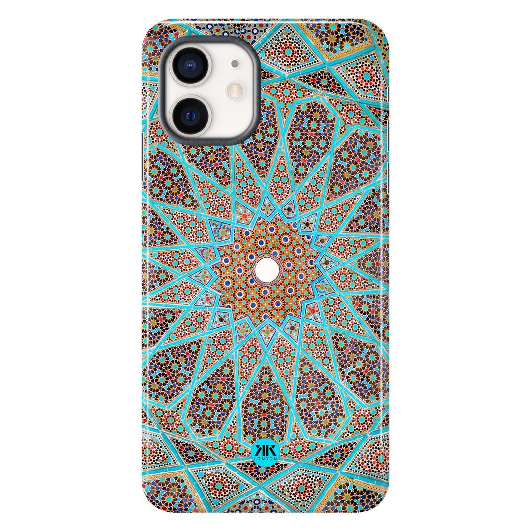Blue Tile Pattern Phone Case - Tough Case - iphone-12