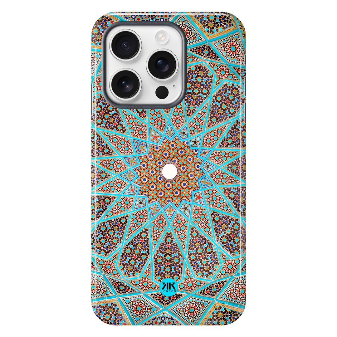 Blue Tile Pattern Phone Case - Tough Case - iphone-16-pro