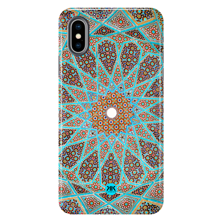 Blue Tile Pattern tough phone case for iPhone X