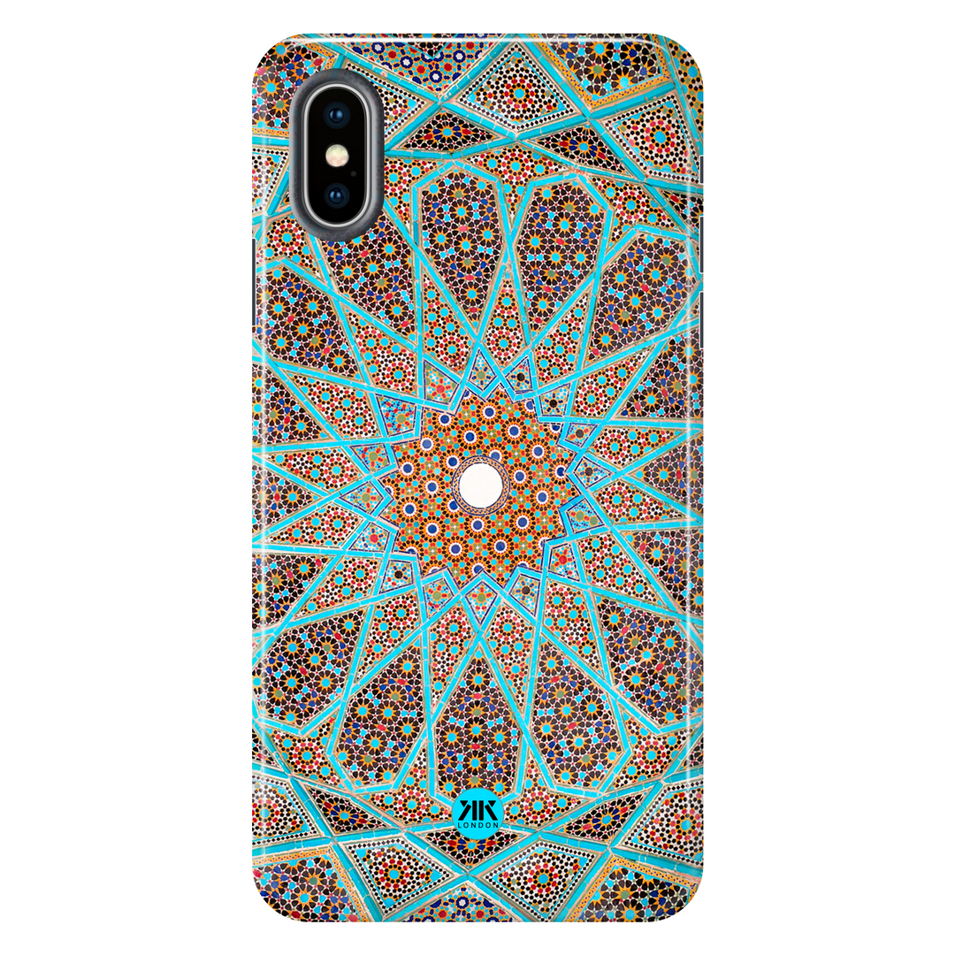 Blue Tile Pattern tough phone case for iPhone X