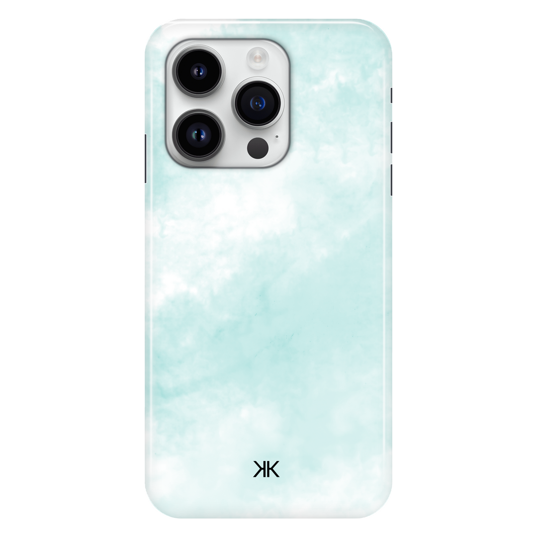 Pastel Turquoise Tie Dye phone case for iPhone 14 Pro