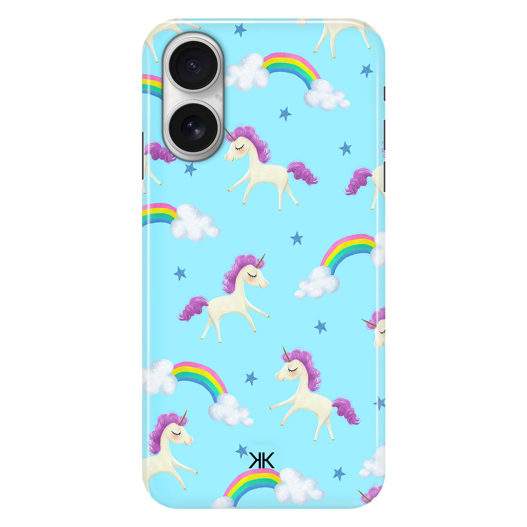 Blue Unicorn phone case for iPhone 16