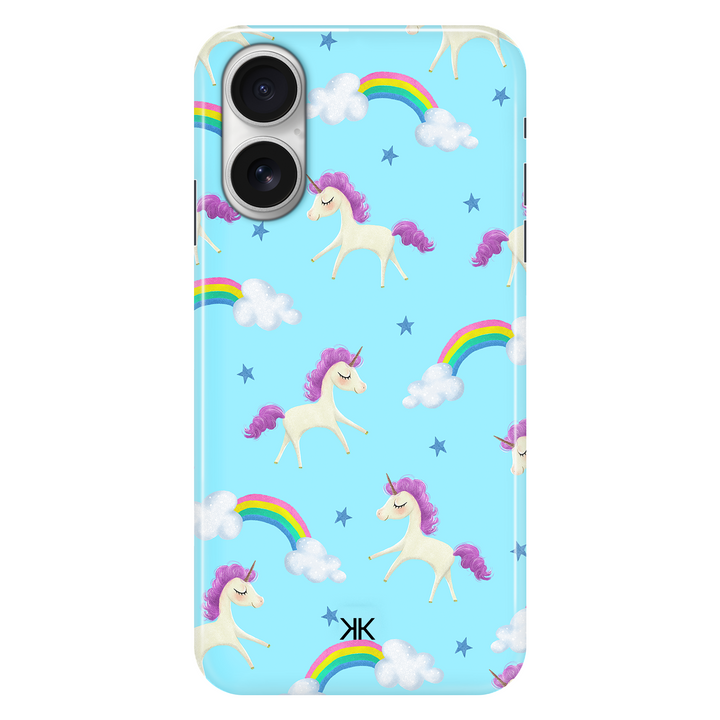 Blue Unicorn phone case for iPhone 16