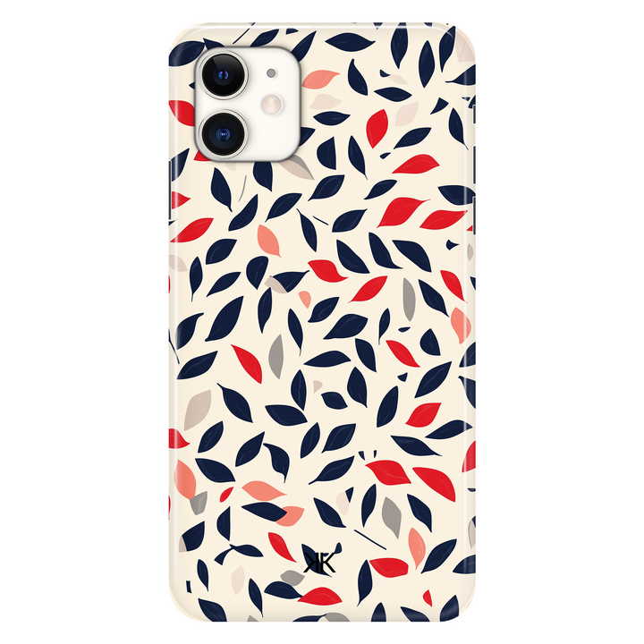Blue and Red Leaves phone case for iPhone 11