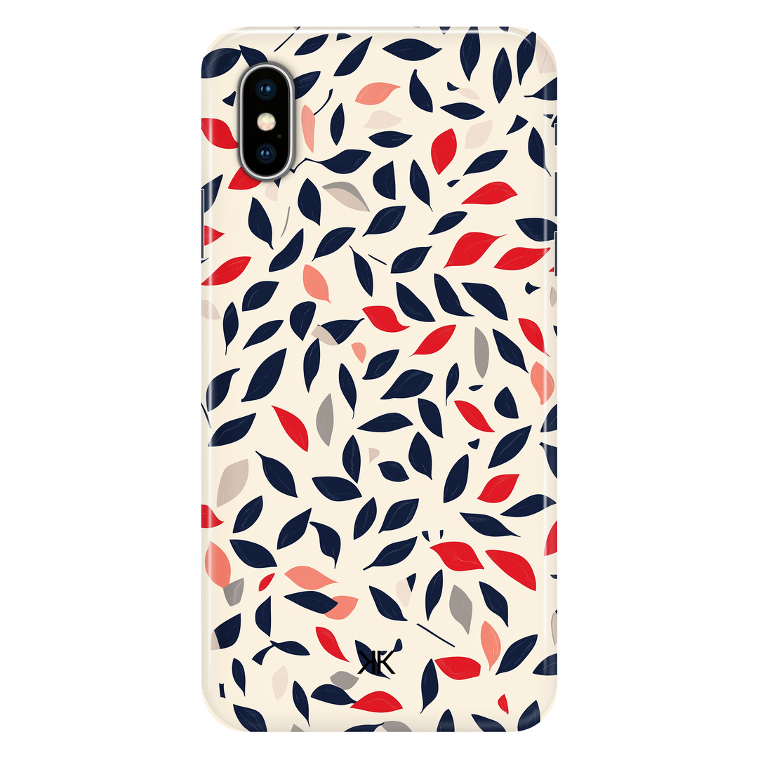 Blue and Red Leaves phone case for iPhone X