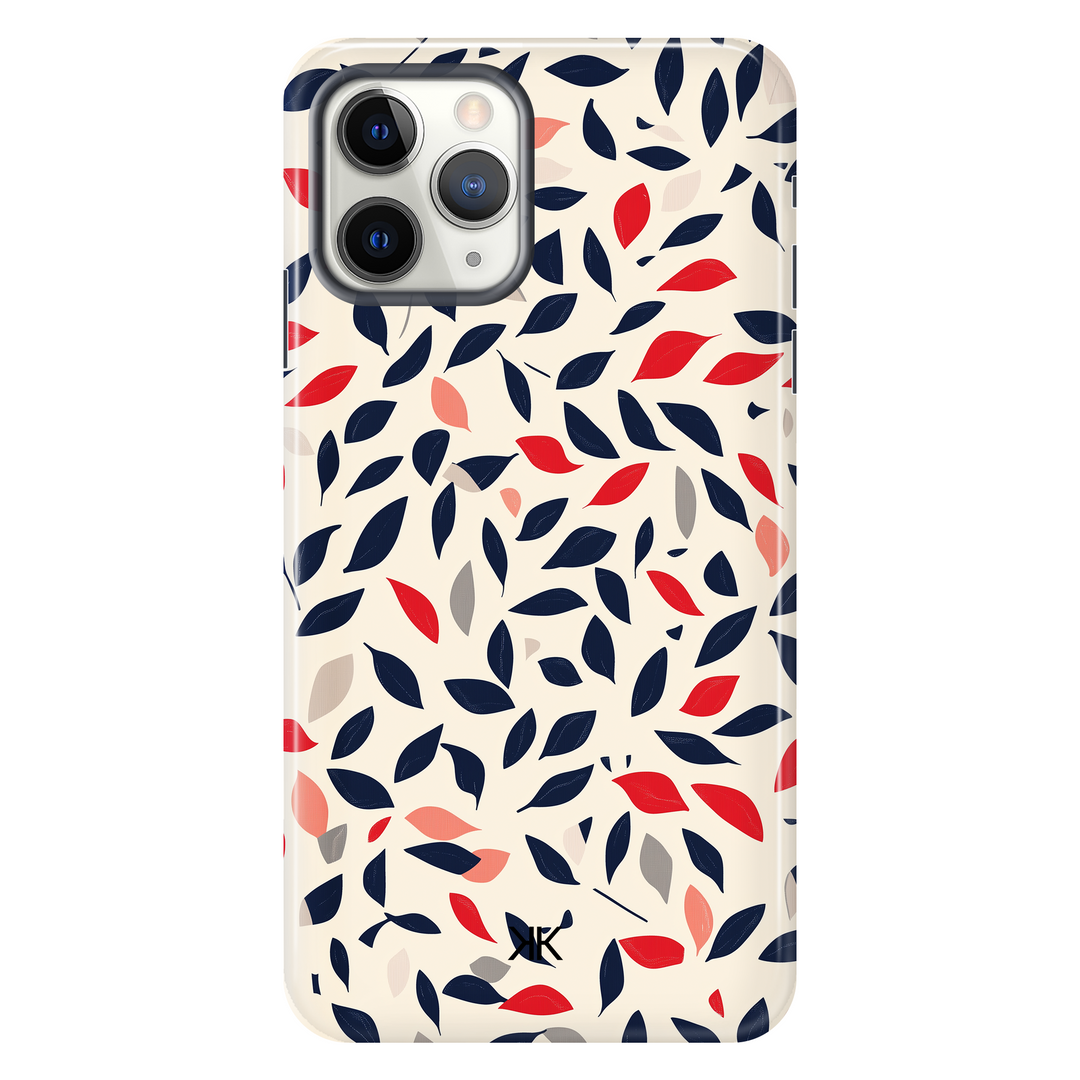 Blue and Red Leaves Phone Case - Tough Case - iphone-11-pro